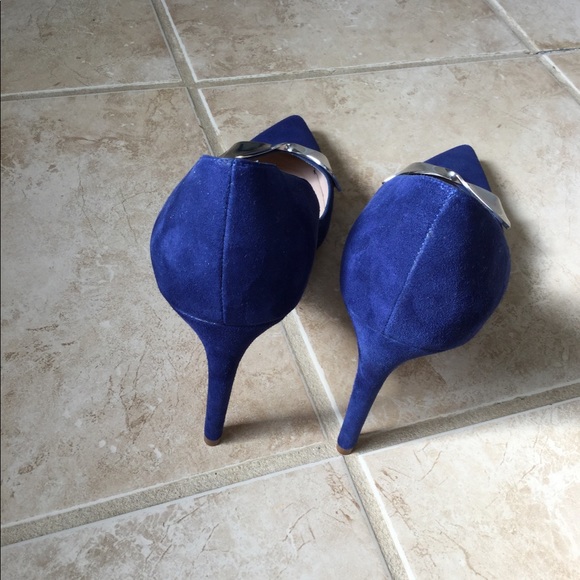STUART WEITZMAN Stanton 90 Pump, Sapphire Suede - Picture 6 of 8